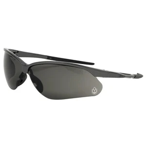 Phenix - Gray Lens - Safety Glasses With Bayonet-style Wraparound Lenses And Rubberized Temple