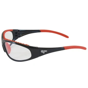 Flashfire - Clear Lens/black And Red Trim - Lightweight, Sporty Design Safety/recreational Glasses