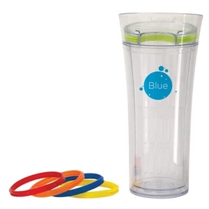 Infusion - Tumbler With 5 Interchangeable Silicon Bands To Add A Splash Of Color, 16 Oz