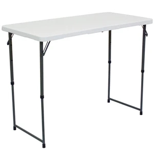 Showgoer - Adjustable Height 4' Metal And Molded Plastic Folding Demo Table