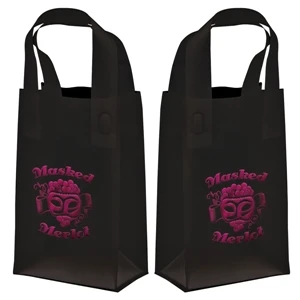 Recyclable Soft Loop Frosted Shopper Bag, 3.0 Mil, 1-color, 2-sided Hot Stamp Foil