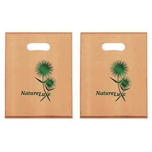 Frosted 2.5 Mil Die-cut Handle Bag With 1-color, 2-sided Hot Stamp Foil