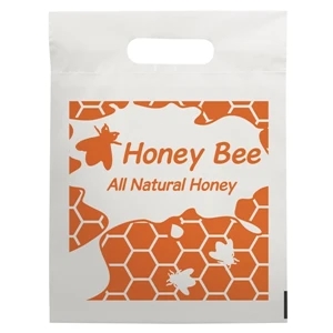 Earthcare - Soft Plastic Bag With Fold-over Reinforced Die-cut Handles. 1-sided Spot Color