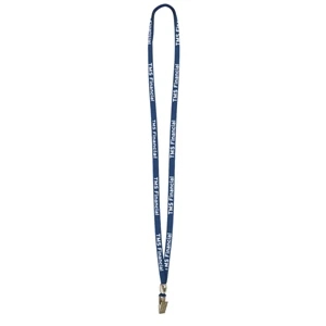 Double-ply Poly 3/8" Lace Style Tubular Lanyard With Bulldog Clip And Bead