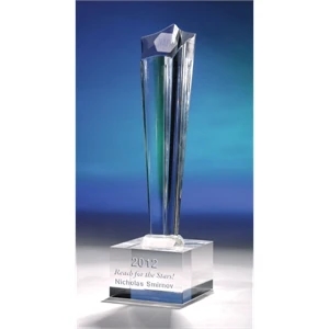 Crystal World - New For 2013! "conquest" Crystal Tower Award From Crystal World