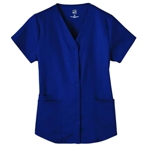White Swan - Fusion Ladies Snap Front Shirttail Top - 7 Colors Available