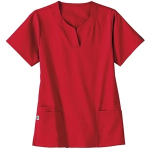 White Swan - Fusion Ladies Shaped Banded V-neck Top With Elastic Back - 9 Colors
