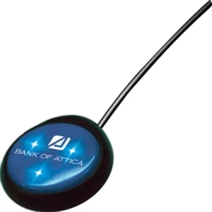 Smart Button (tm) - Blue - This Usb Light-up Locket Pendant Is A 2-in-1 Website Launcher And Necklace