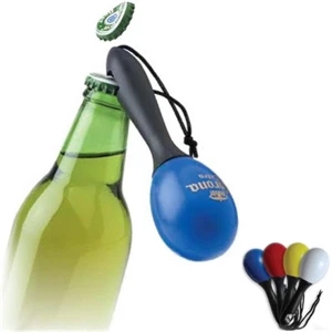 Pop It' Cha Cha (r) - Printed - Exclusive Bottle Opener Maraca With Black Handle Is Great For Parties And Outings