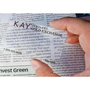 Easy Reader - Digital Full Color Process - Clear Magnifier. Very Thin With 4x Fresnel Lens