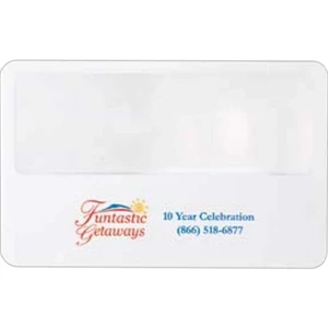 Digital Full Color Process - Credit Card Size Magnifier Has 3x Magnification