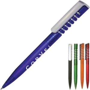 Milagro - Digital Full Color Process - Pen With Frosted Barrel With Matte Silver Trim