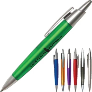 Alegre - Digital Full Color Process - Pen With Deep Translucent Color Barrel Highlighted With Silver Trim