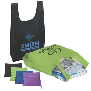 T-pac (tm) T-shirt Poly Bag - Bag Made Of 190 Denier Polyester With Large Interior Pocket That Folds Into Pouch