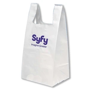 Jumbo - Hi-density White Plastic Die Cut Bag With Side And Bottom Gussets