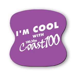 Hourglass Shaped Hard Top Mouse Pad With 1/16" Base, Approximately 8" X 8"
