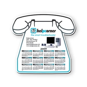 Phone Shaped Hard Top Calendar Mouse Pad, 1/8" Foam Base, Approximately 8" X 8"