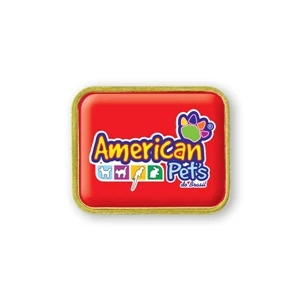 Solid Brass Lapel Pins With Military Clutch Back And Polyurethane Dome 1" X 1 3/8"