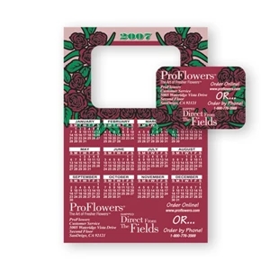 Flexible Vinyl Picture Frame Calendar Magnet With Removable Center, 6" X 4"