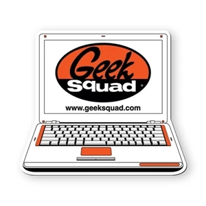 Flexible Stock Shape Vinyl Magnet With Laptop Design And Rounded Corners