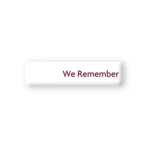 Domed Rectangular Decals Printed White Polyester With Permanent Adhesive 3/4" X 3"