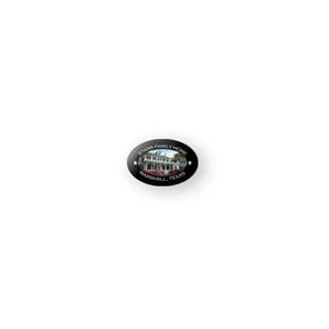 Dome Oval Decal Printed On White Polyester With Polyurethane Coating, 3/4" X 1 1/8"
