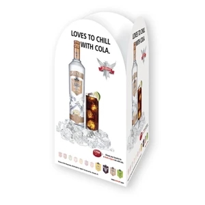 Table Top Ad Tent Display, Three Panel, Round Top On 12 Point Coated Card Stock