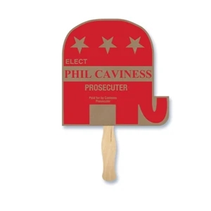 Elephant Shape Hand Fan, 26 Point Recycled Natural Brown Kraft Chipboard