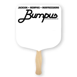 Stock Shape Elect Hand Fan With Wood Handle ( Wood Stick) Attached With Adhesive