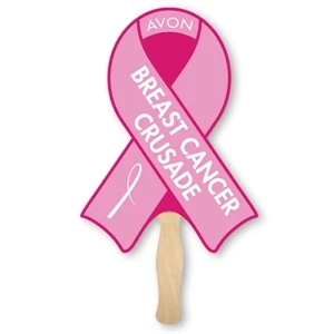 Thrifty - Awareness Ribbon Shaped Fan Printed On 10 Point Coated Paper