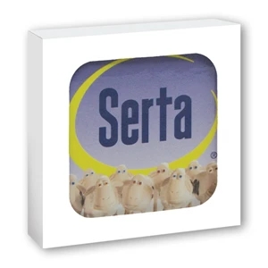 4" Coaster Box With Cutout, Fits 4 Deluxe Or Leatherette Coasters, Blank