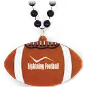 Football Medallion - Sport Medallion Necklaces, Medallion Is 2 1/2" On 33" Long Necklace