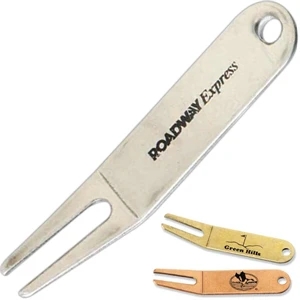 Bent Fork - Bent Fork Cast Metal Repair Tool. Finishes: Pewter, Brass, Copper