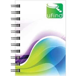 Slimline Color (tm) - New Valueline 4" X 6" High-gloss Journal With Black Paperboard Back Cover