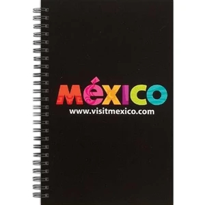Slimline Color (tm) - New Valueline 5.5" X 8.5" High-gloss Journal With Black Paperboard Back Cover
