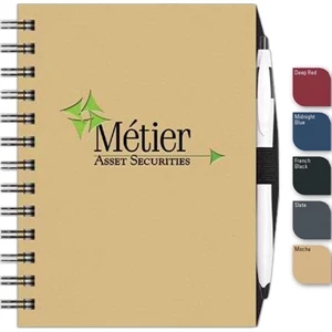 Express Notepad (tm) - New Valueline 5" X 7" Notebook With Penport, Pen, Black Wire Binding