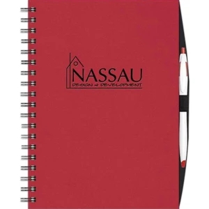 Express Notebook (tm) - New Valueline 7" X 10" Medium Notebook With Penport, Pen, Black Binding Wire