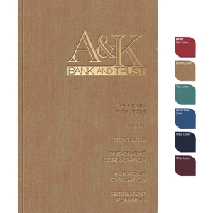 Perfectbook (tm) - 5.5" X 8.5" Perfect-bound Seminar Pad, Textured Linen Lightweight Cover, 100 Sheets