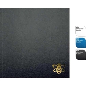 Perfectbook (tm) - 7" X 7" Perfect-bound Square Note Book, In Gloss Metallic Finish, 100 Sheets Paper