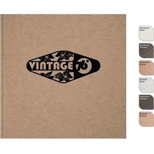 Perfectbook (tm) - 7" X 7" Perfect-bound Square Notebook, In Metallic Finish, 100 Sheets Paper