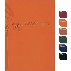 Perfectbook (tm) - 7" X 10" Perfect-bound Note Book In Supple Milano Material, 100 Sheets Paper