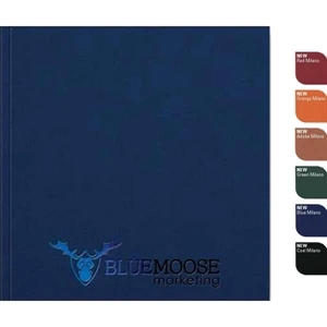 Perfectbook (tm) - 7" X 7" Perfect-bound Square Notebook In Supple Milano Material, 100 Sheets Paper