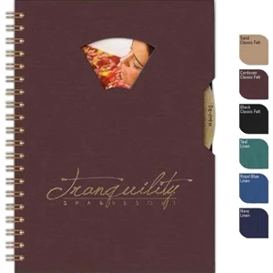 Spindowpad (tm) - 5" X 7" Small Deluxe Cover Journal With Die Cut Window