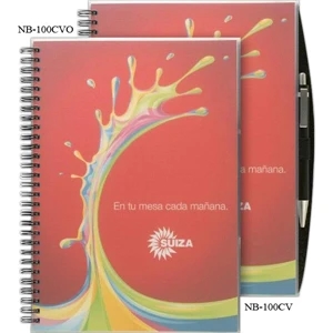 Clearview (tm) - 7" X 10" Large Journal With Transparent Front Cover, Black Chip Back Cover