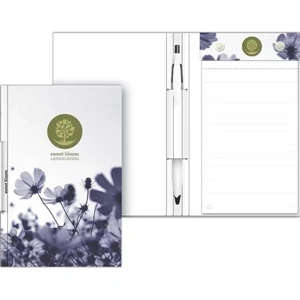 Penpad (tm) - 3.5" X 6.5" Small Pen Pads With Built-in Pen Holder, Pen And Wraparound Full-color