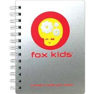 Alloyjournal (tm) - 5" X 7" Notepad With Silver Aluminum Front And Black Paperboard Back Covers