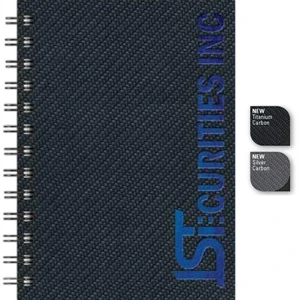 Carbonjournal (tm) - 5" X 7" Small Journal With Textured Carbon Paperboard Front Cover And 100 Sheets