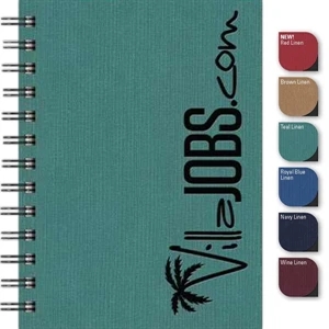 Linenjournal (tm) - 5" X 7" Small Journal With Textured Linen Paperboard Front Cover, 100 Sheets Paper
