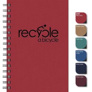 Linenjournal (tm) - 5.5" X 8.5" Medium Journal With Textured Linen Paperboard Front Cover, 100 Sheets