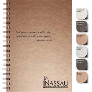 Texturedmetallic (tm) - 5" X 7" Small Textured Metallic Journal With Snap Wrap, 100 Sheets Paper